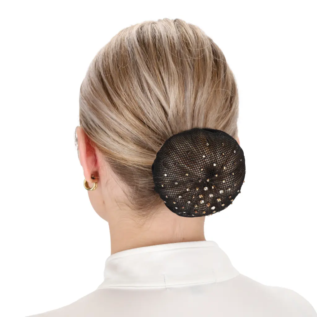 Hair net Rhinestone gold.webp