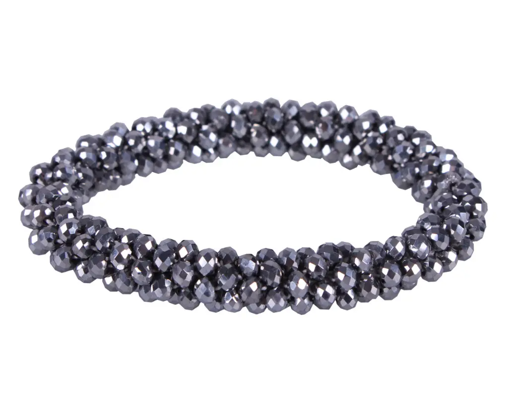 Hair scrunchie Shine silver.webp