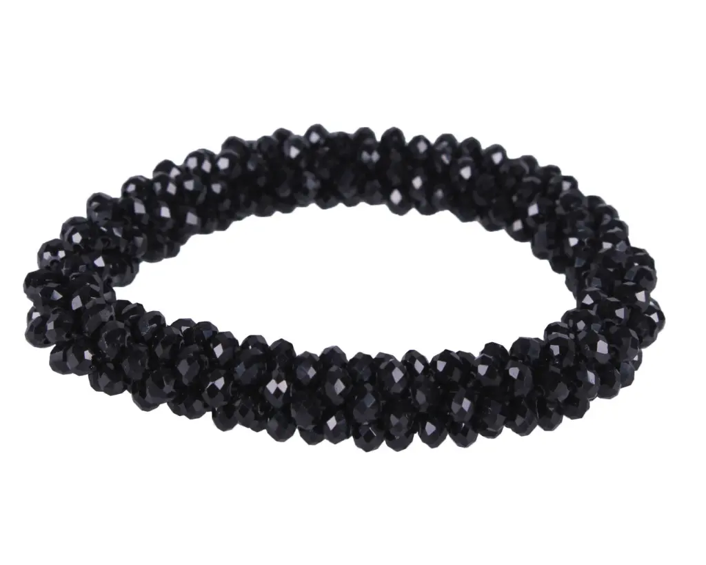 Hair scrunchie Shine black.webp