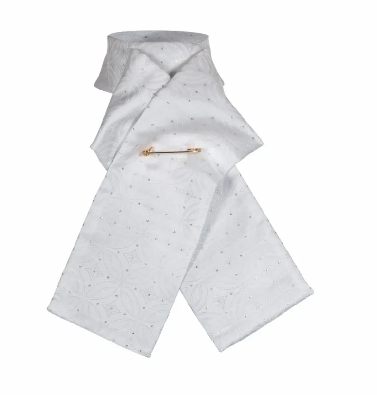 Aubrion Ready Tied Brocade Stock (Gold)