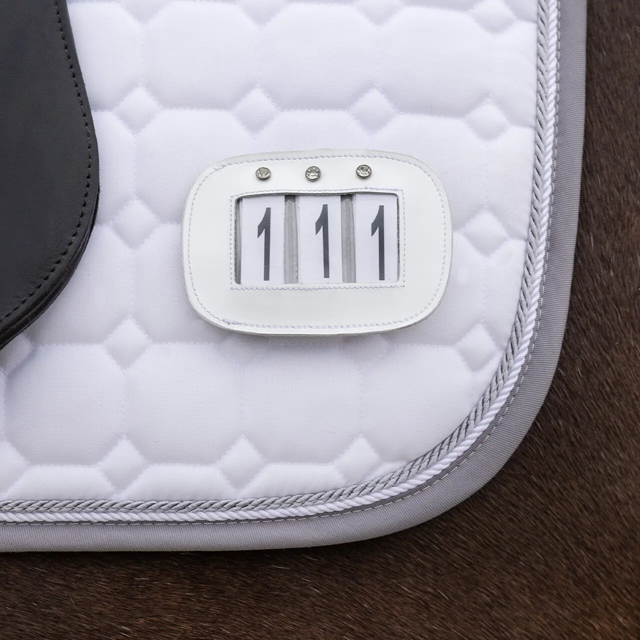 QHP Bling Competition Number Holders | Bridle & Saddle Pad - 2 Pack