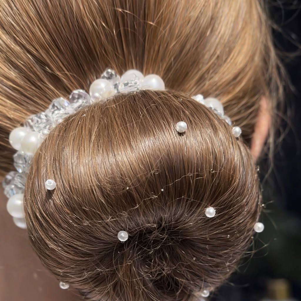 QHP Easy Hair Bun Maker | Equestrian Competition Hair Accessory (Black)