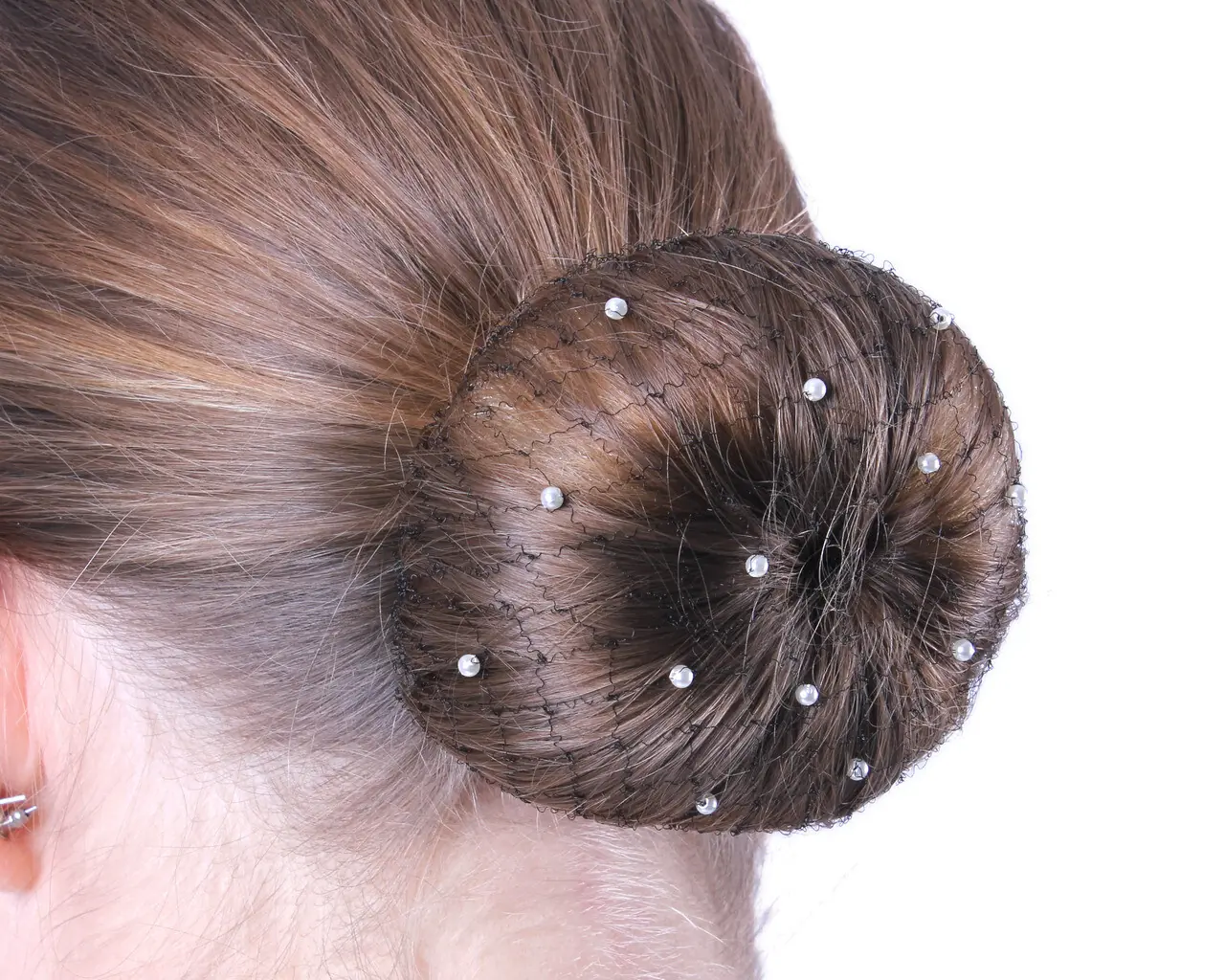 QHP Hair net with pearls (Black)