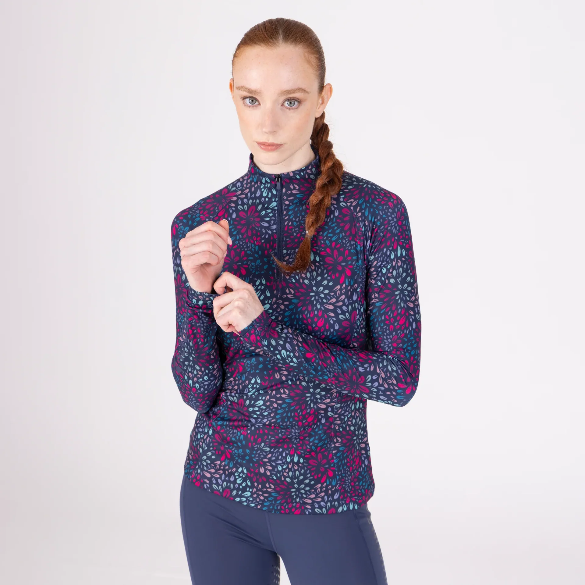 Aubrion React Long Sleeve Base Layer - Petal (Pattern)