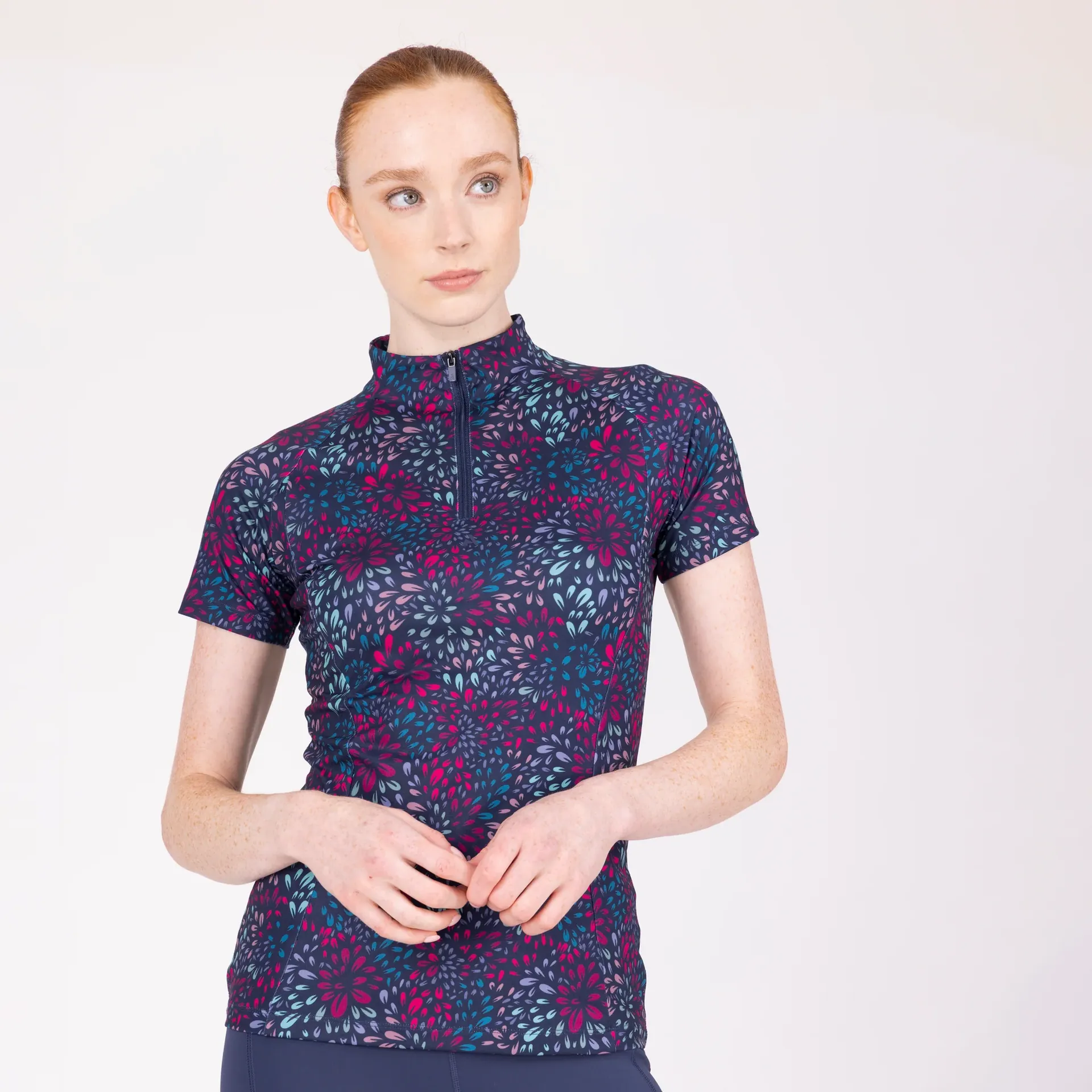 Aubrion React Short Sleeve Base Layer - Petal (Pattern) (Large)