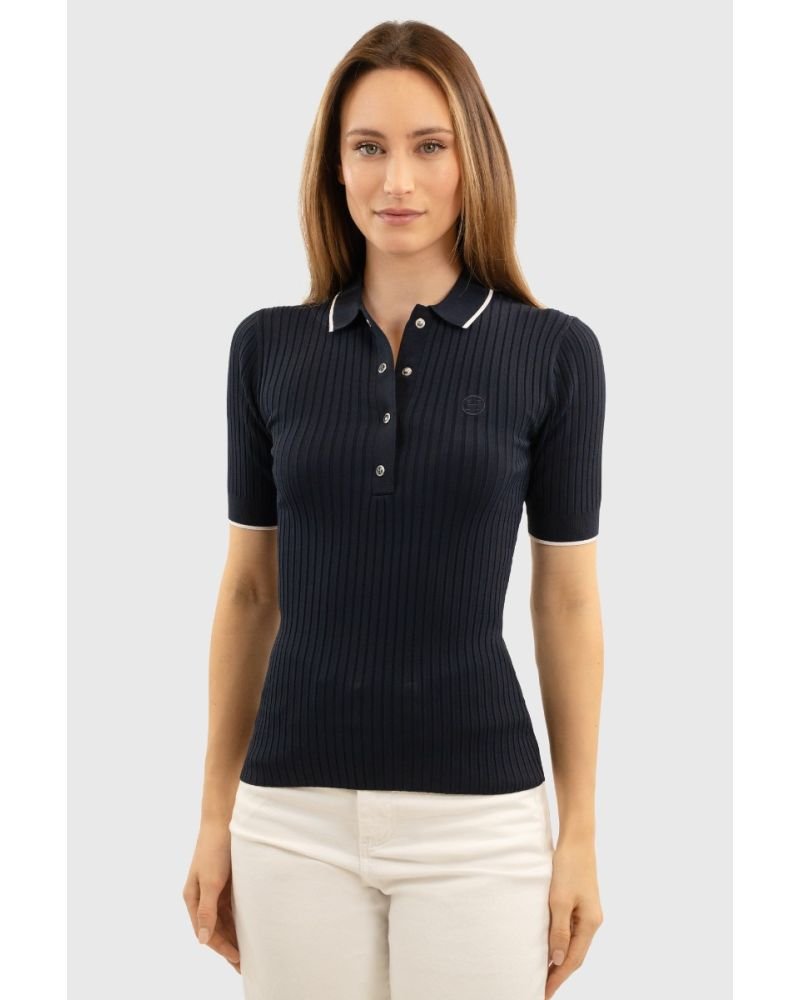 Harcour Bethanie Polo Shirt - Navy (Large)