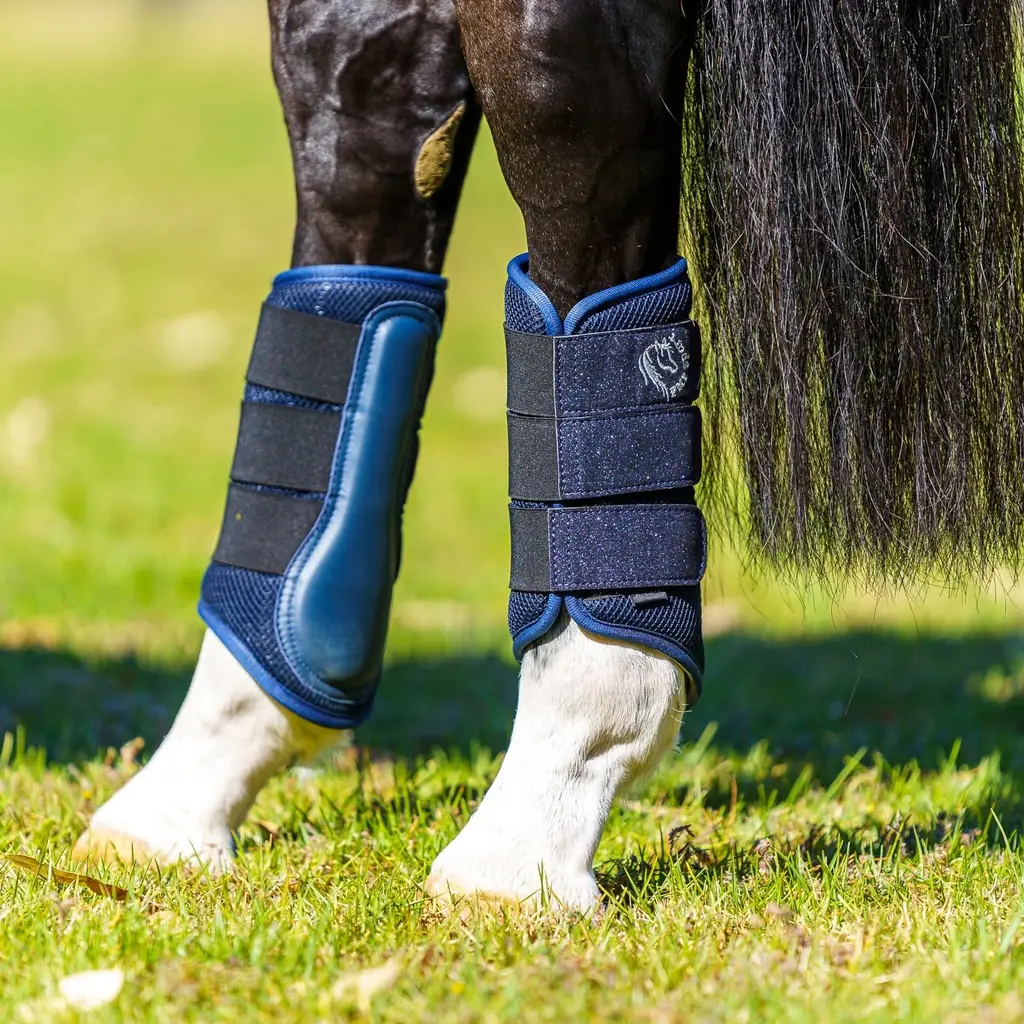 PMP Sport Breathable 3D Air Mesh Tendon Boots | Navy Horse Boots (Cob)