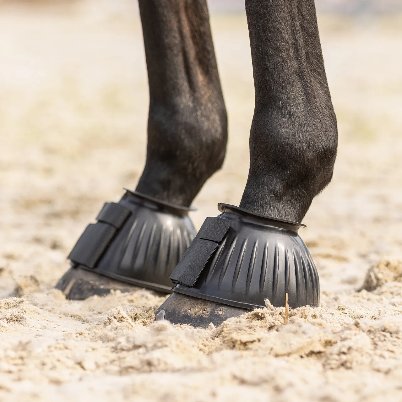 QHP Black Rubber Bell Boots