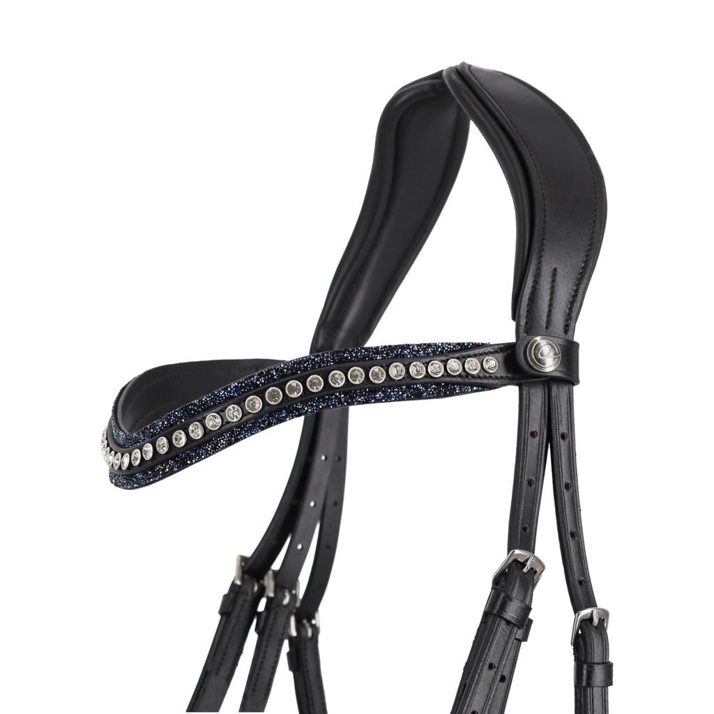 QHP Skye Clip on Browband - Navy Blue (Cob)
