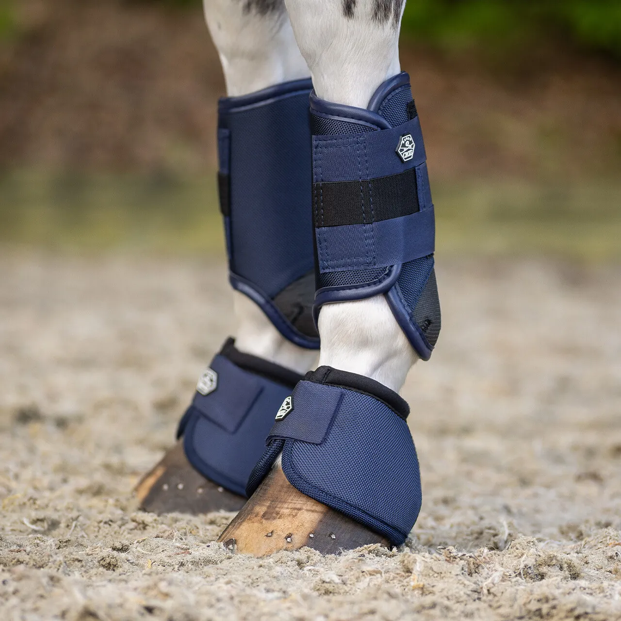 QHP Technical Cross Country Front Boots | Eventing Horse Boots - Navy