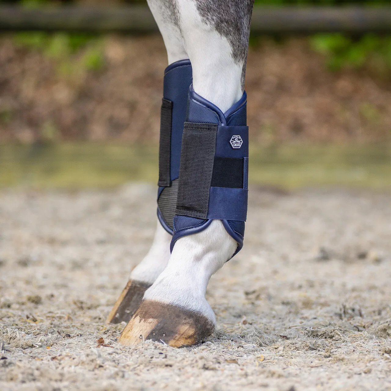 QHP Technical Cross Country Hind Boots | Eventing Horse Boots - Navy