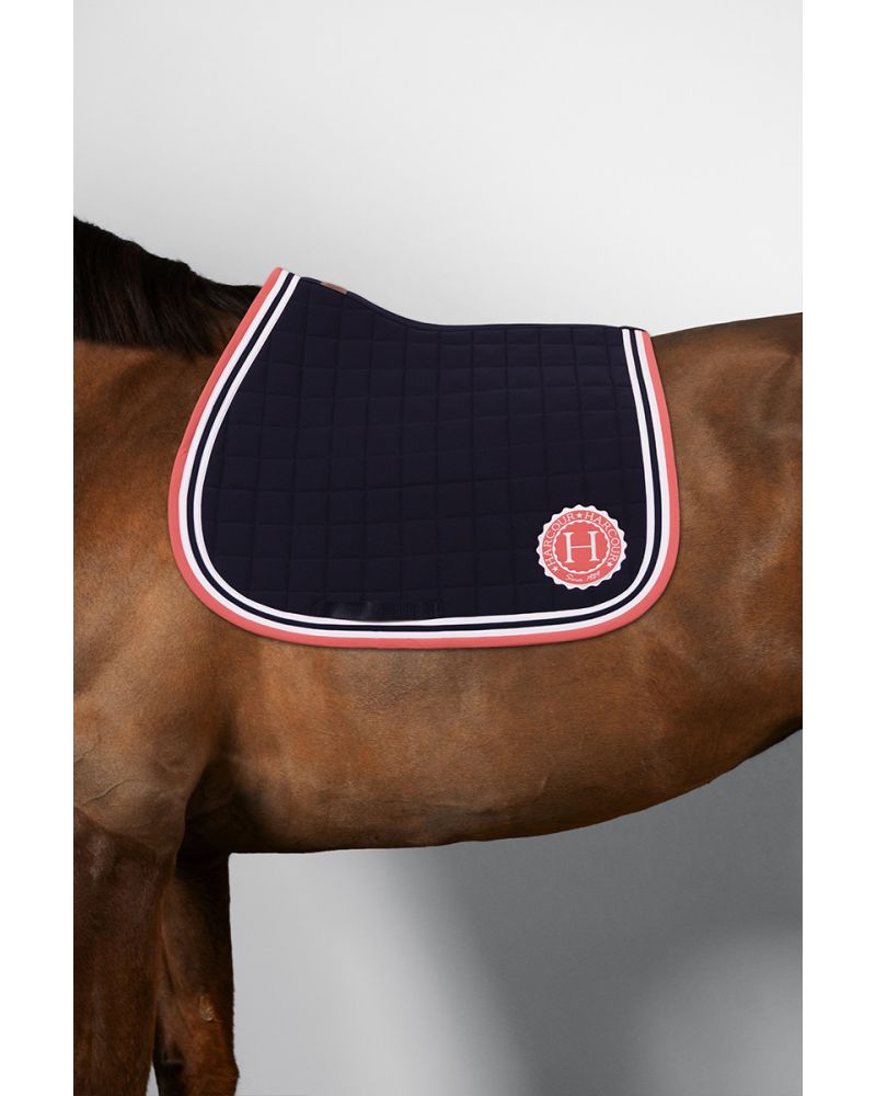 Harcour Soft Saddle Pad - Navy Grapefruit (All Purpose)