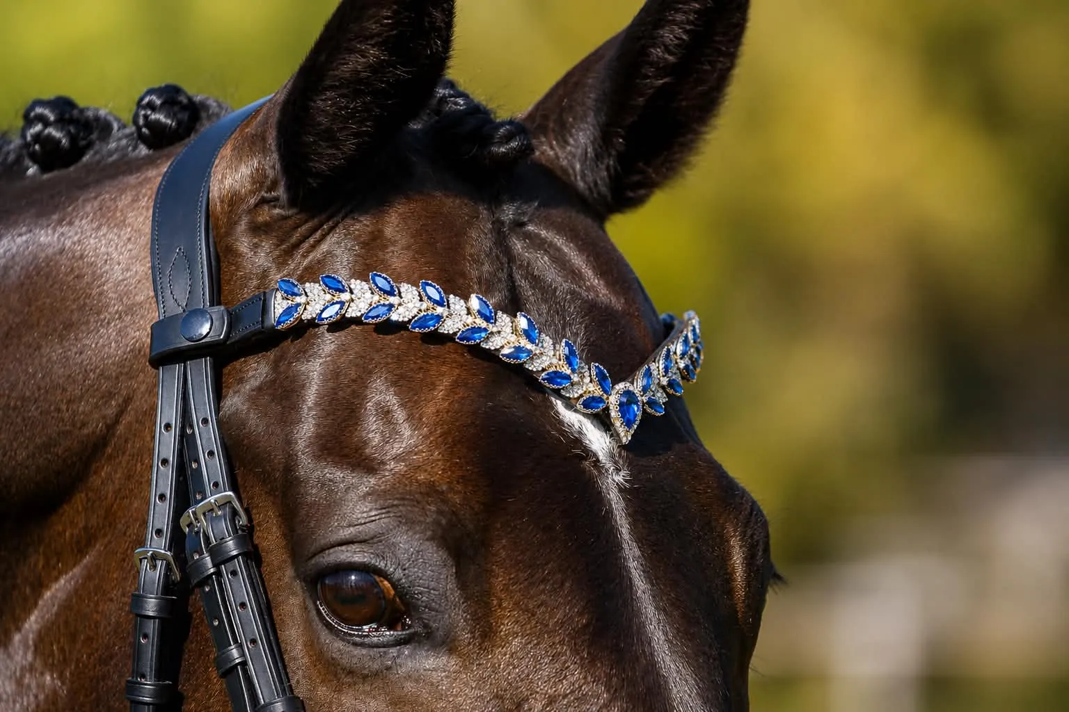 PMP Sport Clip on Swarovski Browband Athena - Sky Blue