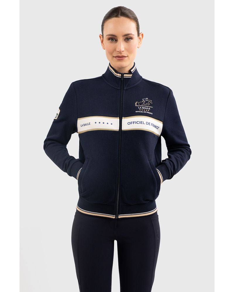 Harcour Quinao CSIO La Baule Rolex Series Sweater | Unisex Navy Zip Jumper (Large)