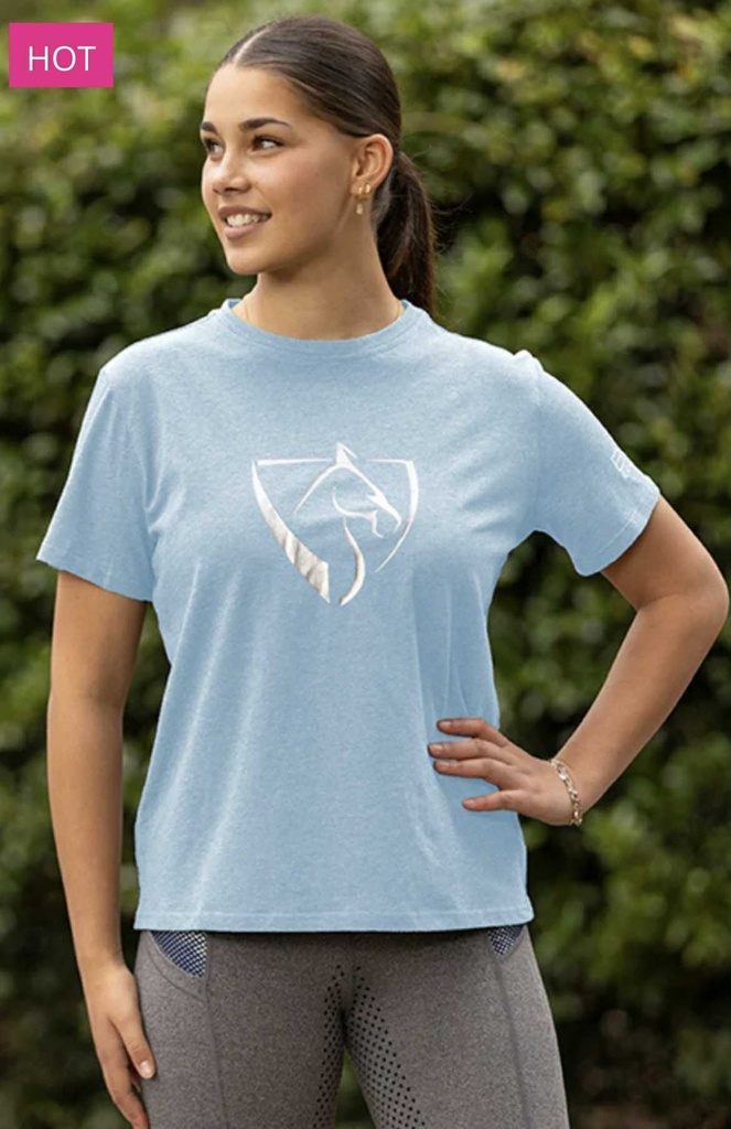 Bare Silver Logo T-Shirt - Light Blue